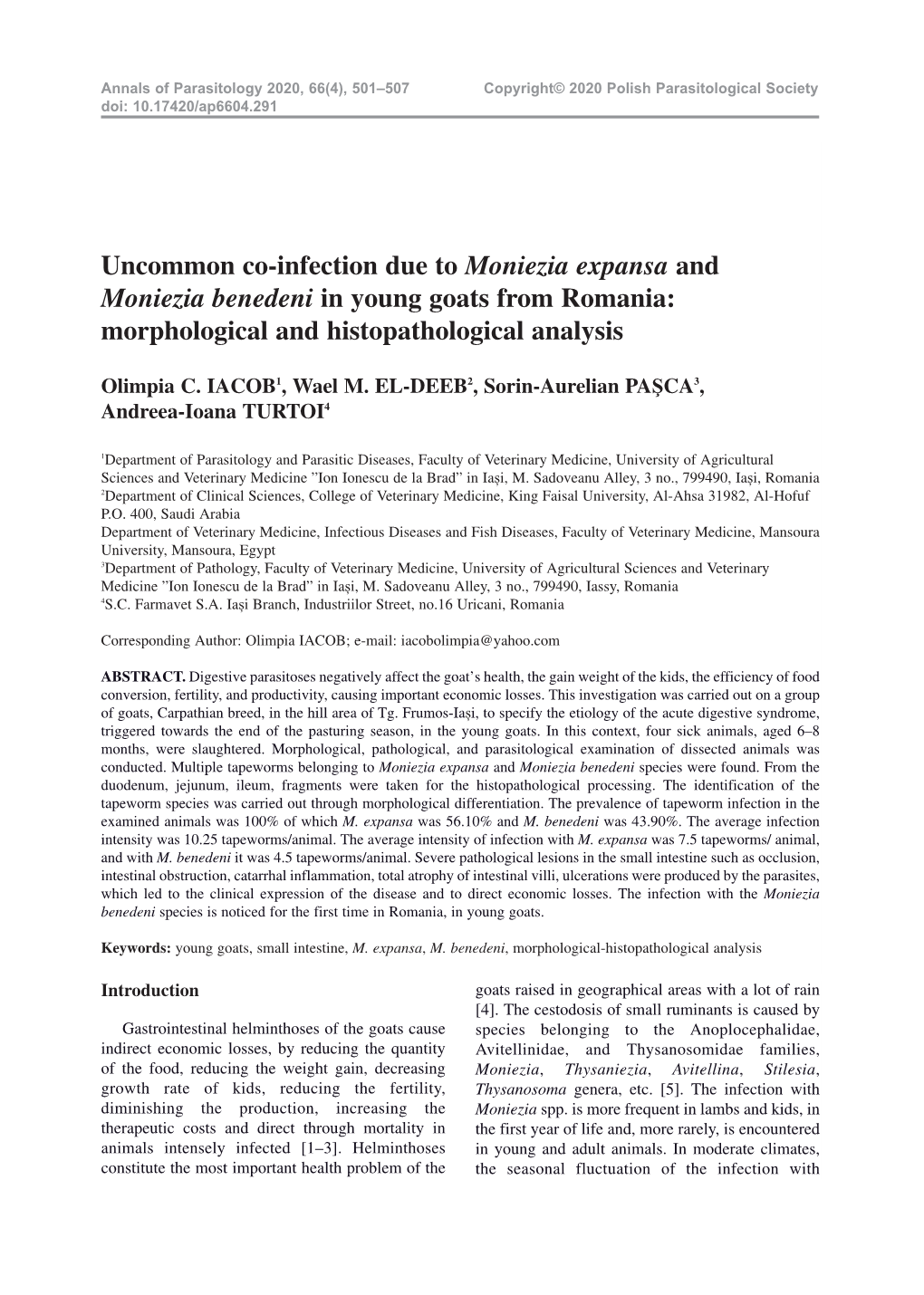 Morphological and Histopathological Analysis