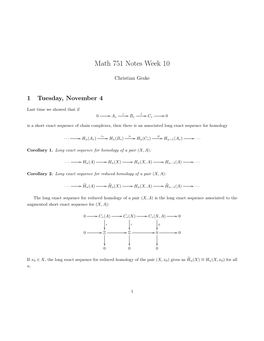 Math 751 Notes Week 10