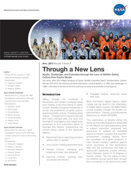 Through a New Lens: Apollo, Challenger and Columbia Through