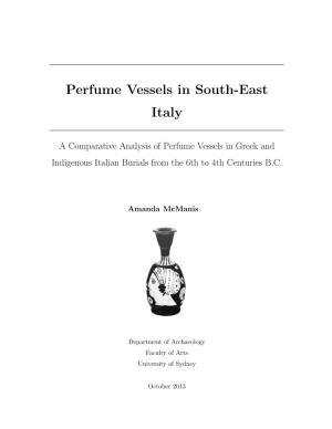 Perfume Vessels in South-East Italy