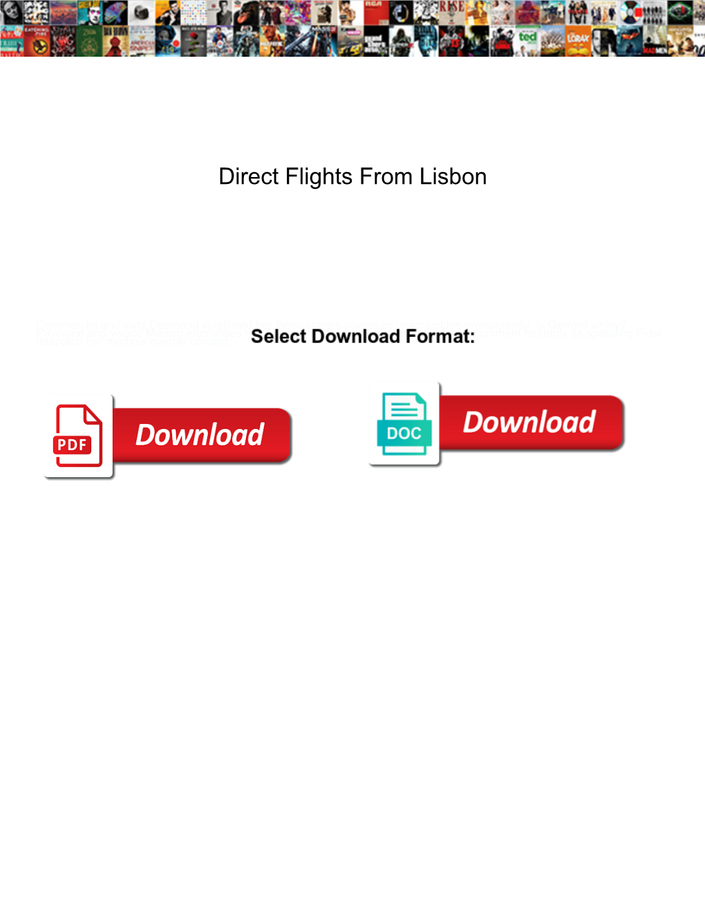 Direct Flights from Lisbon