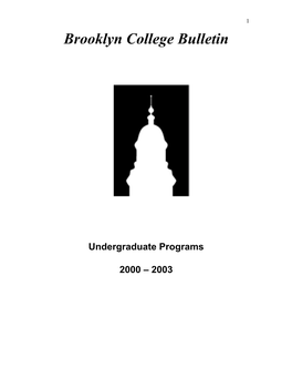 Undergraduate Bulletin 2000–2003 (Pdf)