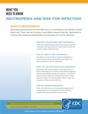 Neutropenia and Risk for Infection