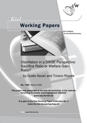 Disinflation in a DSGE Perspective: Sacrifice Ratio Or Welfare Gain Ratio? by Guido Ascari and Tiziano Ropele