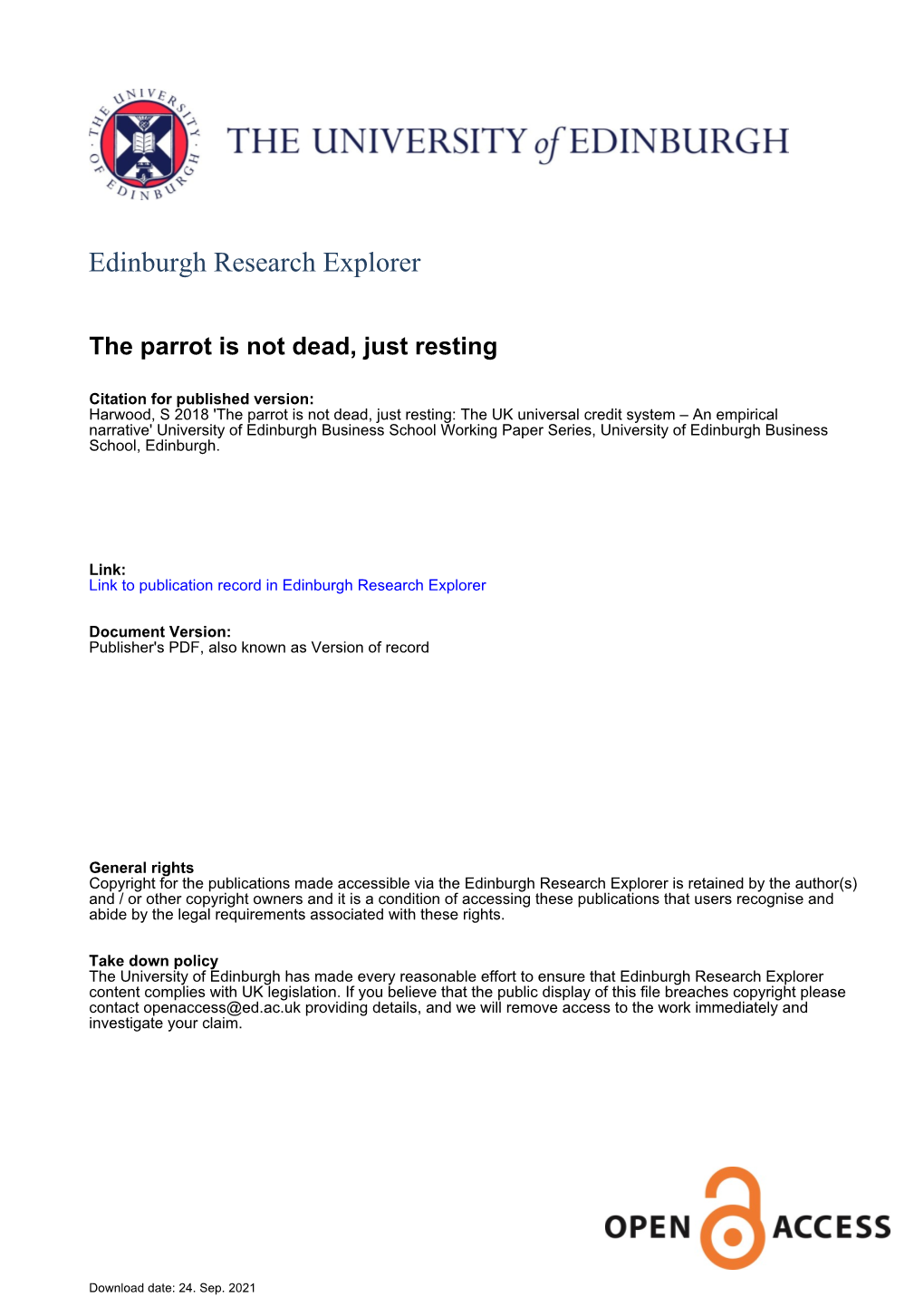 Edinburgh Research Explorer