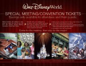 SPECIAL MEETING/CONVENTION TICKETS Savings Only Available to Attendees and Their Guests