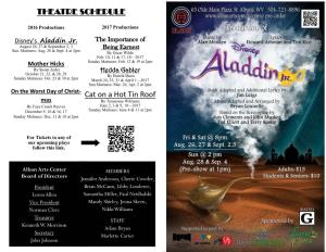 Theatre Schedule