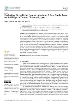 Evaluating Stress Relief from Architecture: a Case Study Based on Buildings in Taiwan, China and Japan