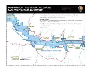 Morrow Point and Crystal Reservoirs Backcountry/Boat-In Campsites