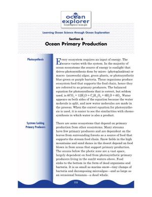 Ocean Primary Production