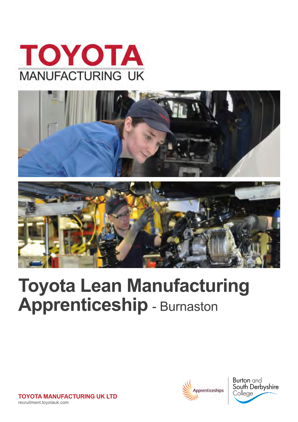 Toyota Lean Manufacturing Apprenticeship - Burnaston