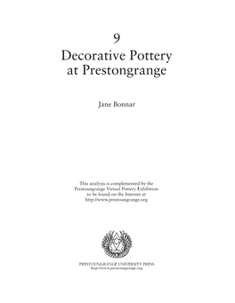 9 Decorative Pottery at Prestongrange