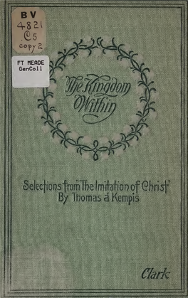 The Kingdom Within; Selections from the Imitation of Christ