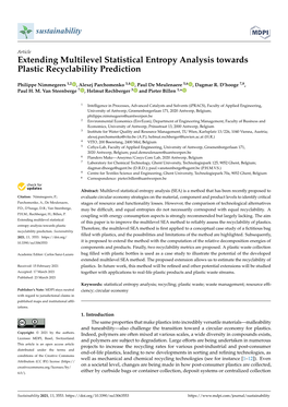 Extending Multilevel Statistical Entropy Analysis Towards Plastic Recyclability Prediction