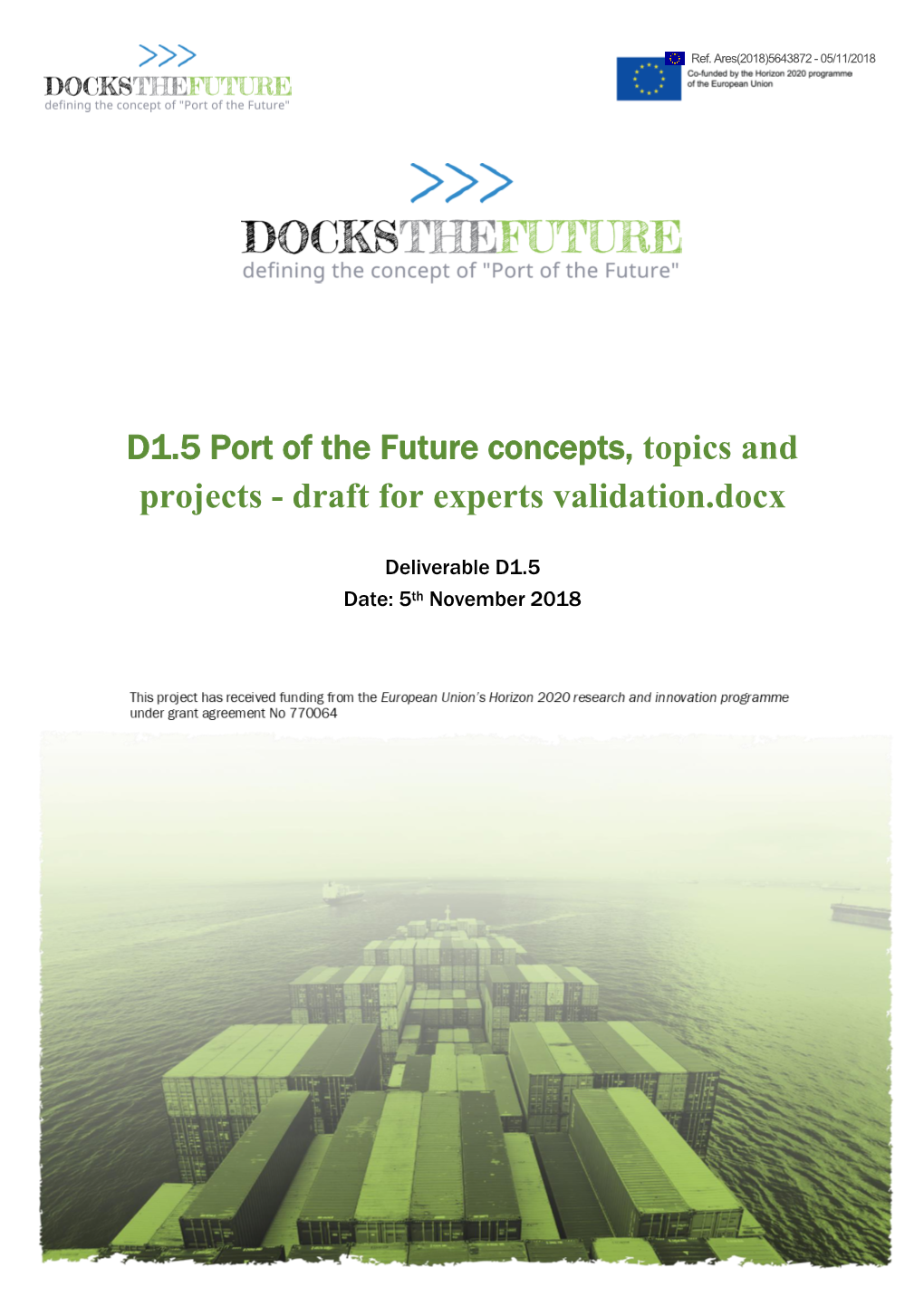 Port of the Future Concepts, Topics and Projects - Draft for Experts Validation.Docx