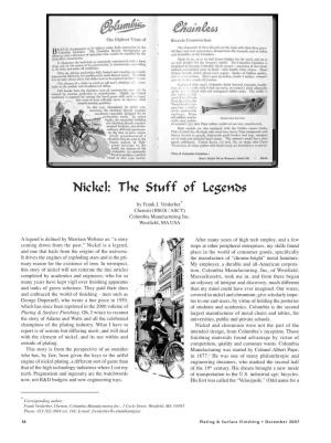 Nickel: the Stuff of Legends