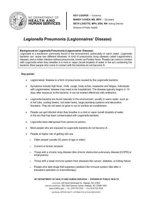 Legionella Pneumonia (Legionnaires' Disease)