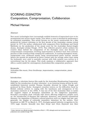 SCORING ESSINGTON: Composition, Comprovisation