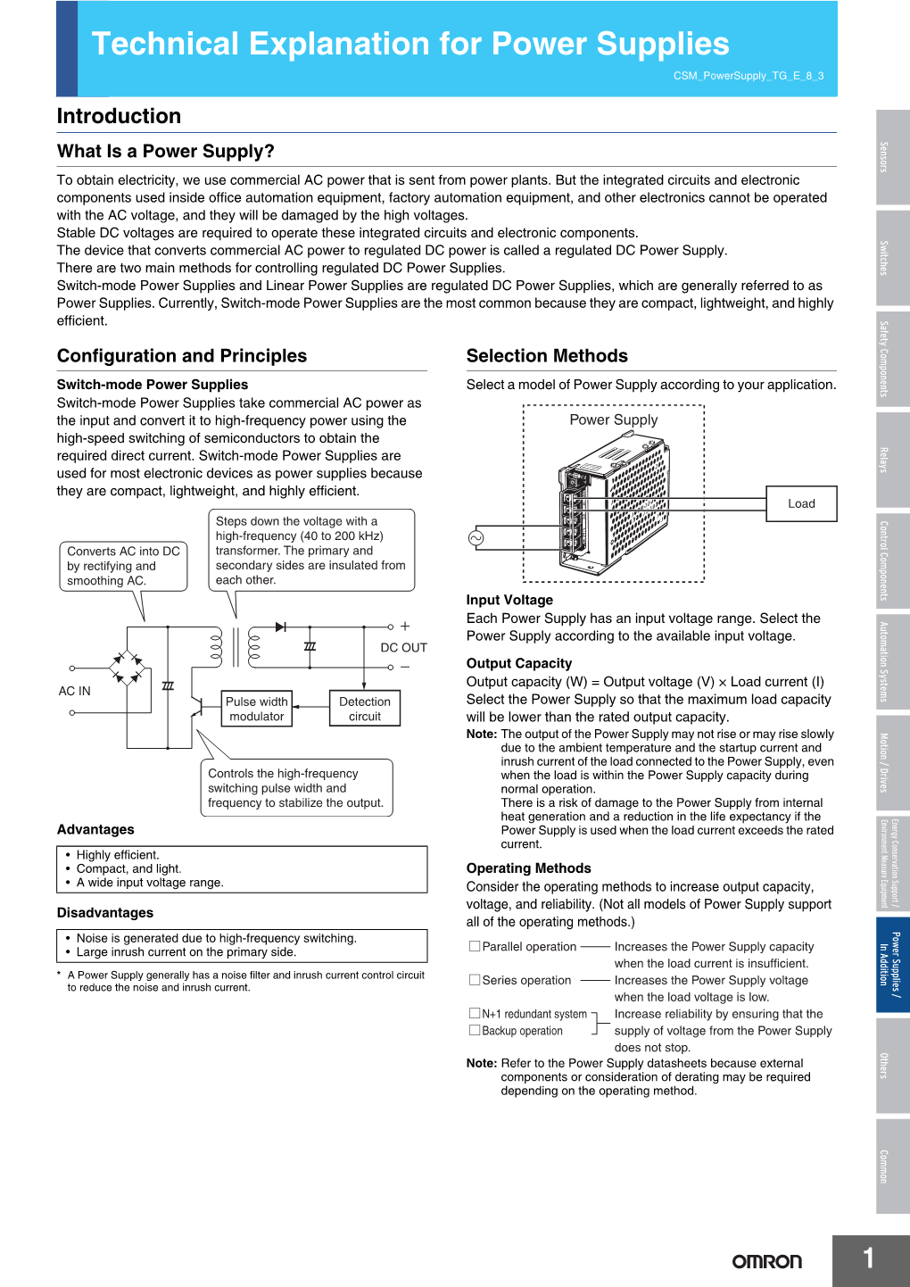Technical Explanation for Power Supplies