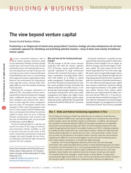 The View Beyond Venture Capital