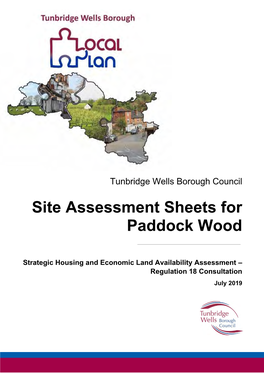 Site Assessment Sheets for Paddock Wood