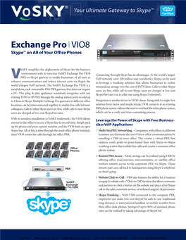 Exchange Pro VIO8 Skype™ on All of Your Office Phones