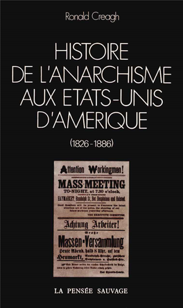 Histoire De L'anarchisme Aux Etats-Unis D'amerique