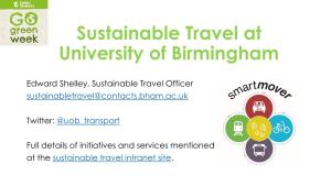 Sustainable Travel in Birmingham
