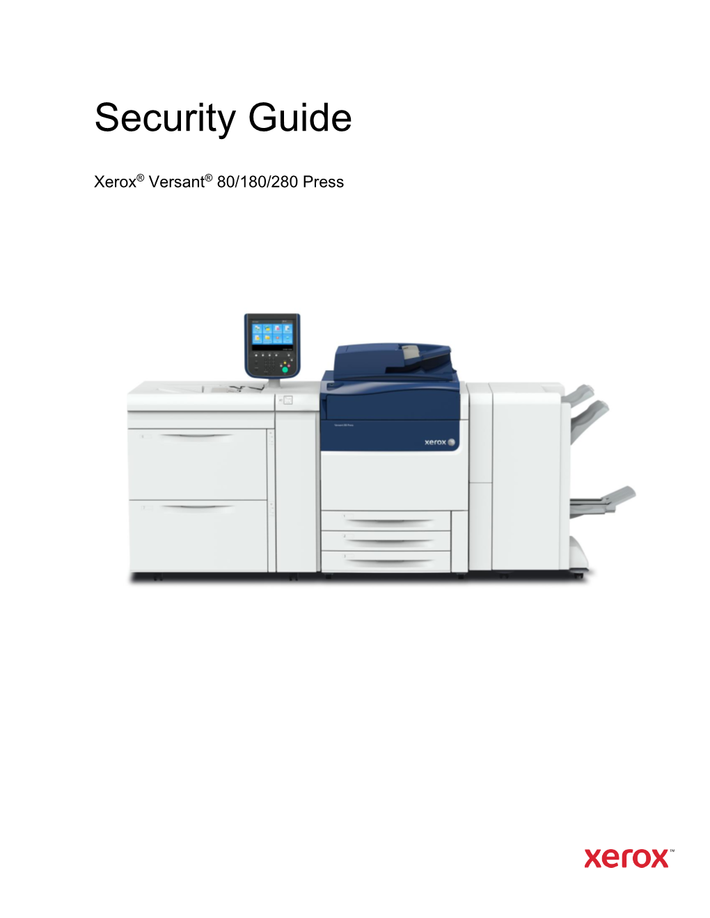 Xerox® Versant® 80/180/280 Security Guide