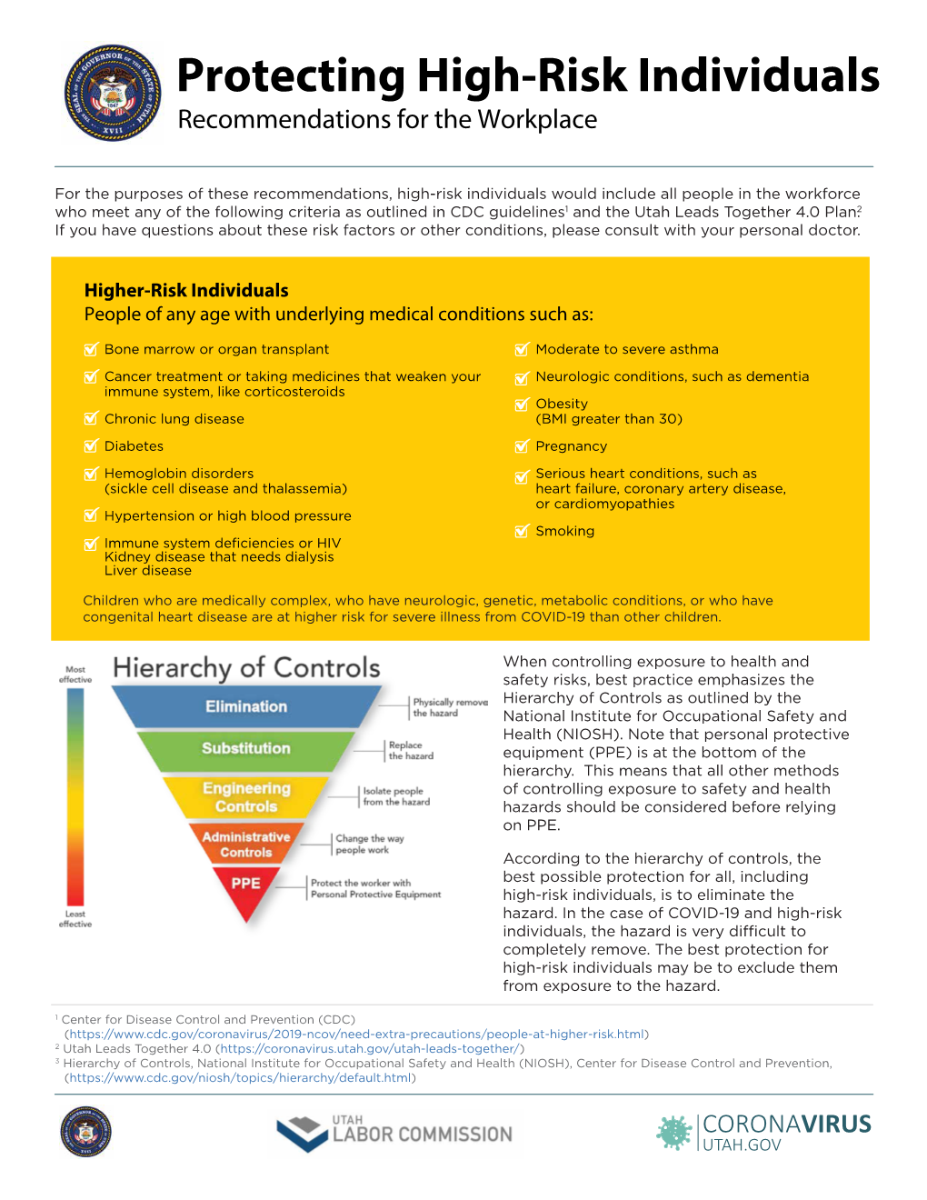 Protecting High-Risk Individuals Recommendations for the Workplace