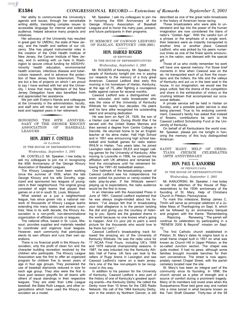 CONGRESSIONAL RECORD— Extensions Of