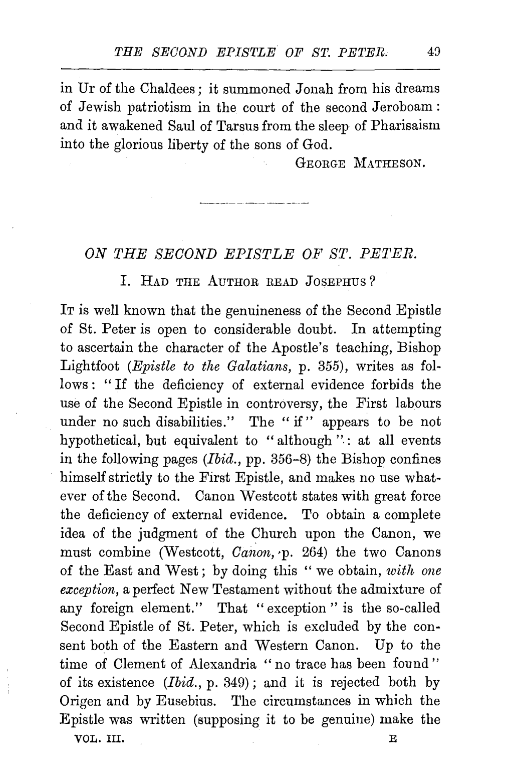 On the Second Epistle of St. Peter. I. Had the Author