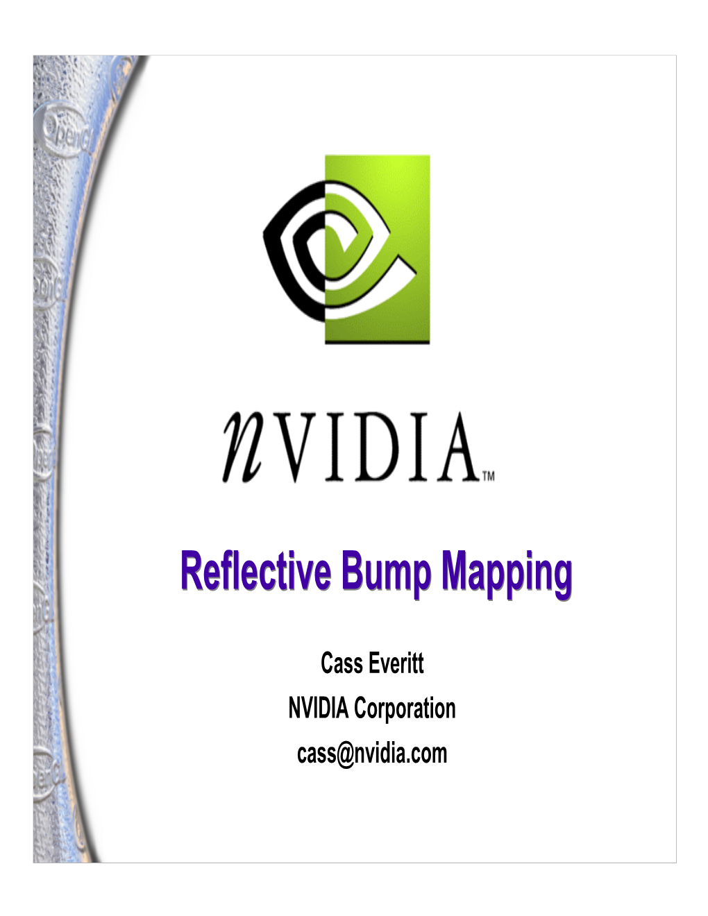 Reflective Bump Mapping