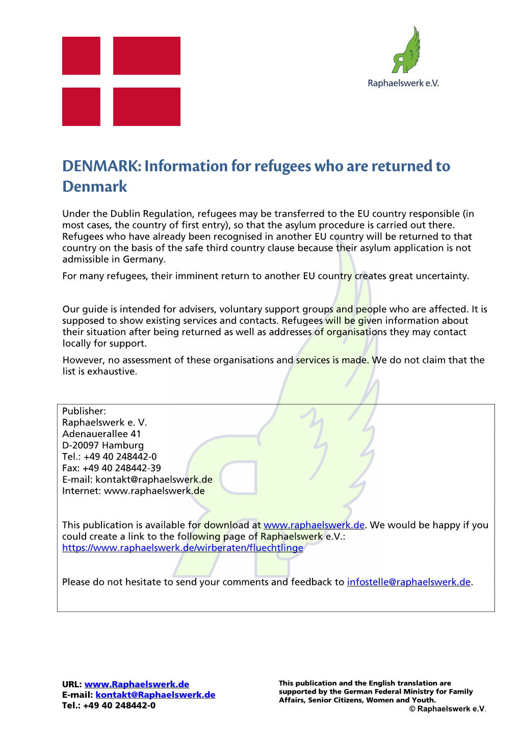 DENMARK: Information for Refugees Who Are Returned to Denmark