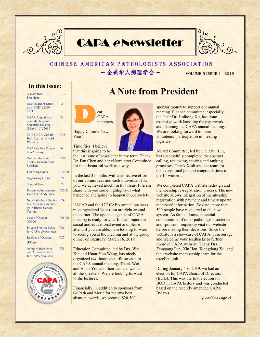 CAPA E Newsletter