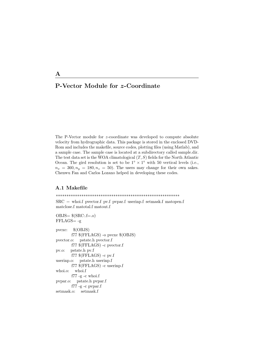 A P-Vector Module for Z-Coordinate