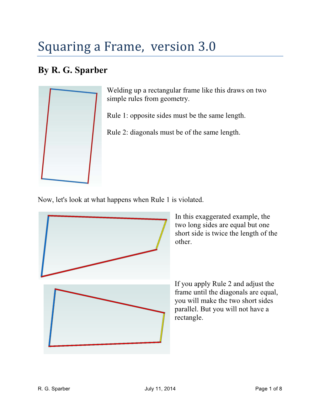 Squaring a Frame, Version 3.0