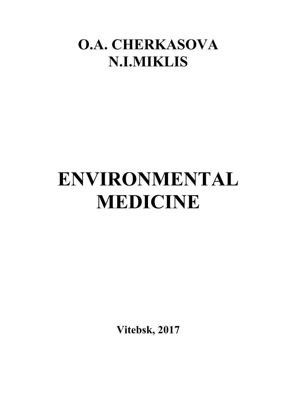 Environmental Medicine