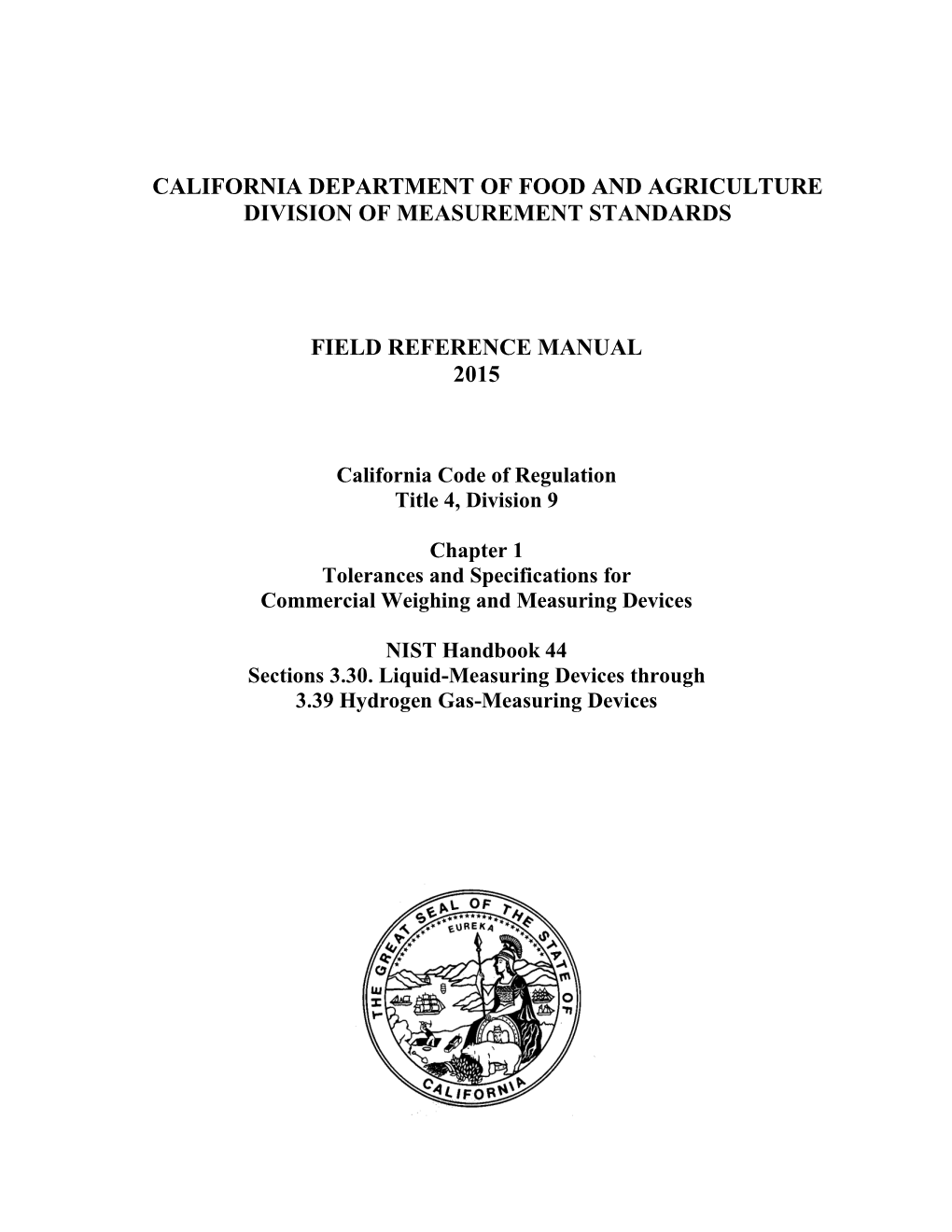 Field Reference Manual, 2015