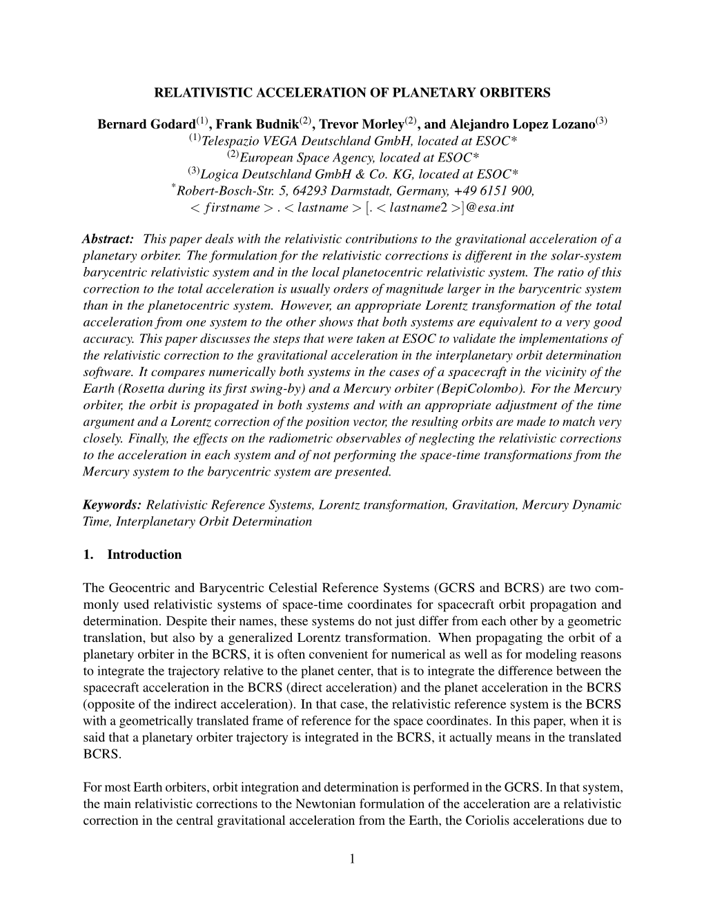 Relativistic Acceleration of Planetary Orbiters