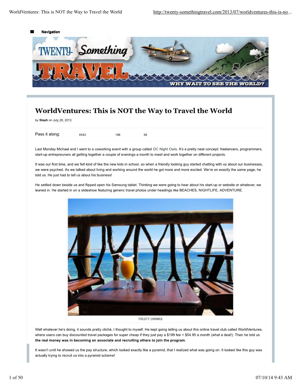 Worldventures: This Is NOT the Way to Travel the World