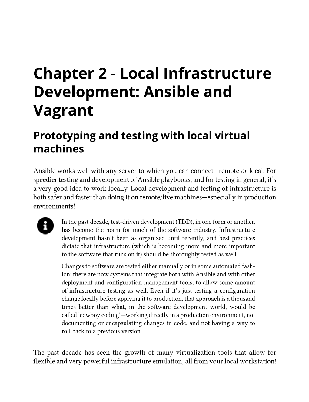 Chapter 2 - Local Infrastructure Development: Ansible and Vagrant