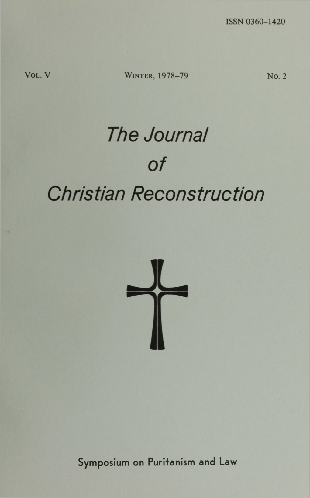 The Journal of Christian Reconstruction