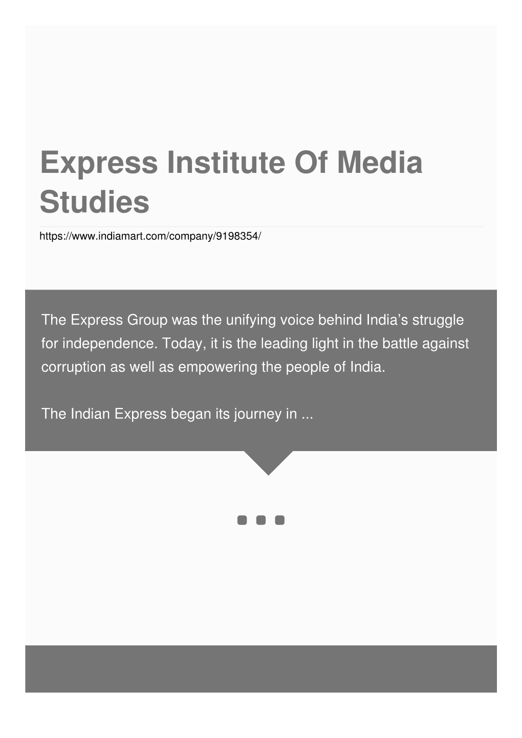 Express Institute of Media Studies