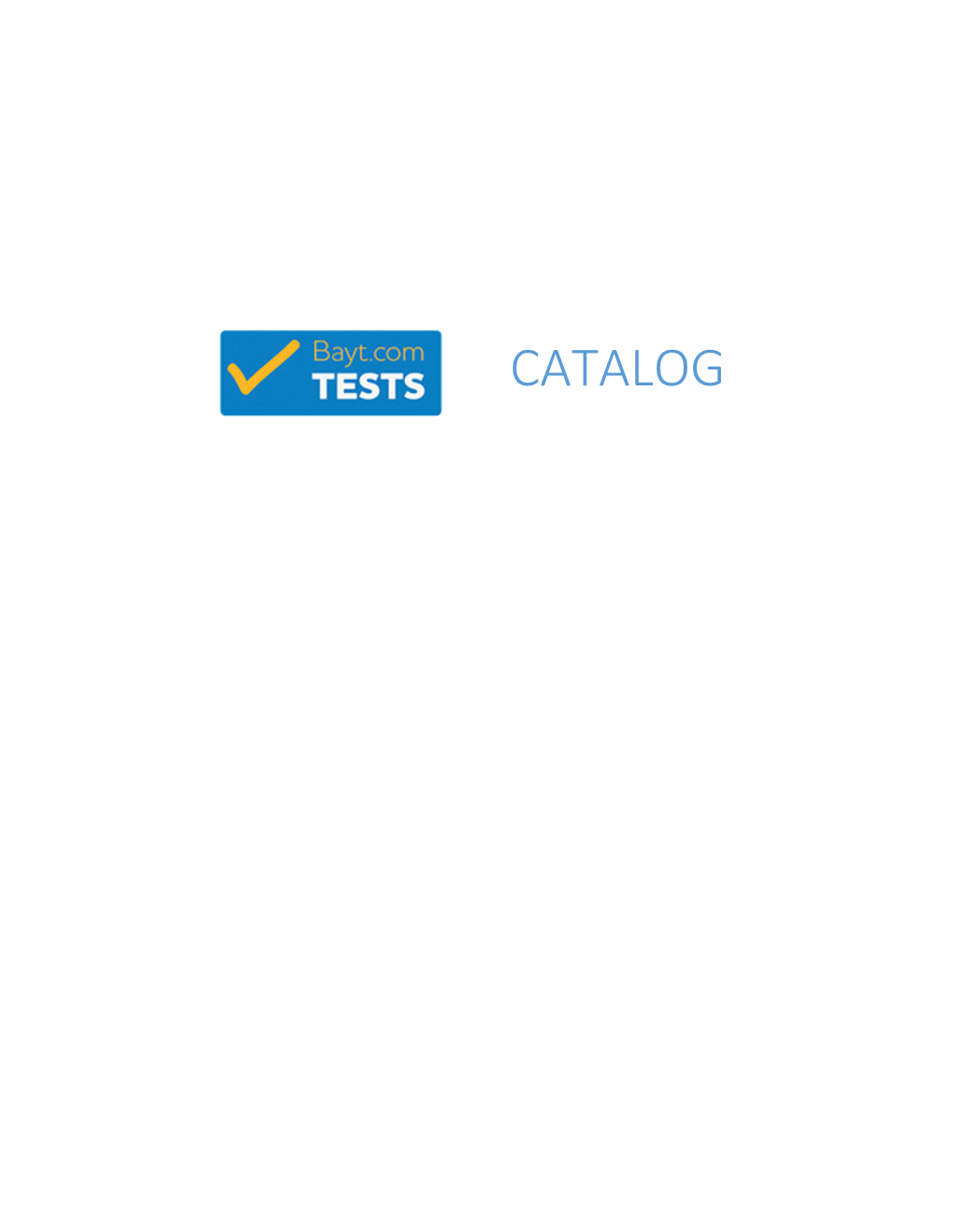 CATALOG About Bayt.Com Tests