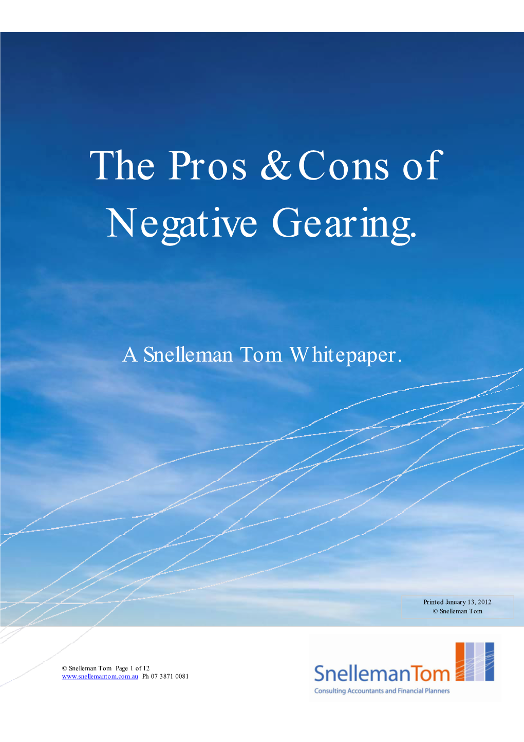 The Pros & Cons of Negative Gearing