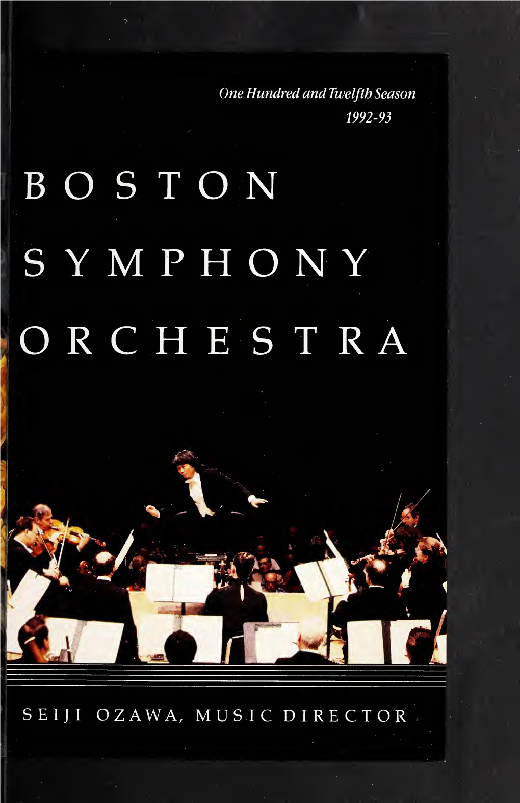 Boston Symphony Orchestra Concert Programs, Season 112, 1992-1993
