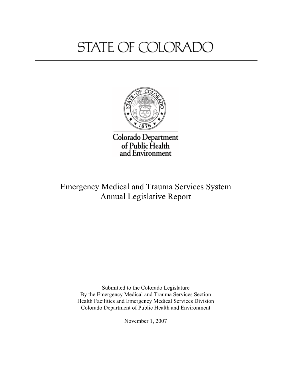 State of Colorado – Regional Emergency Medical and Trauma Advisory Councils Map C