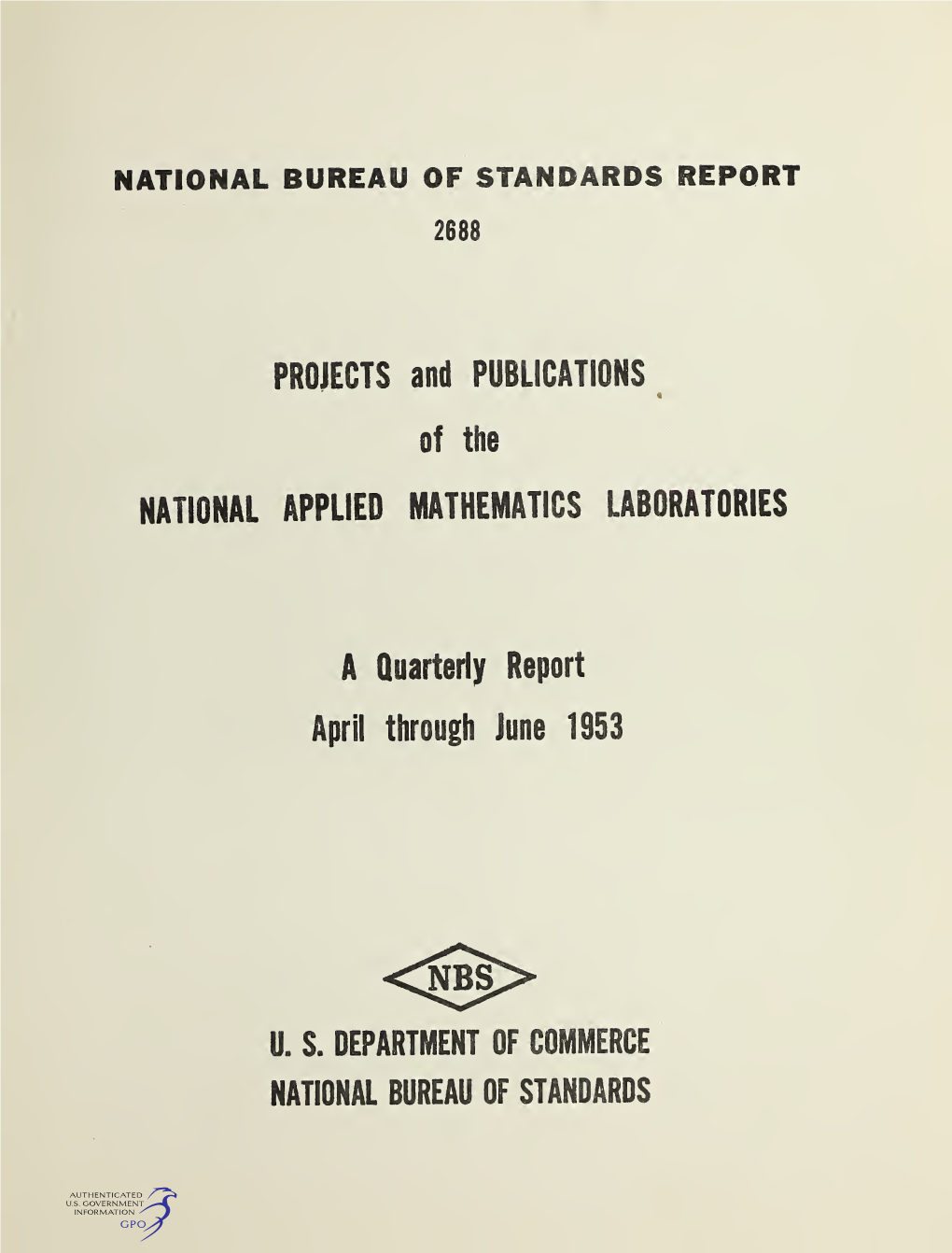 Projects and Publications of the National Applied