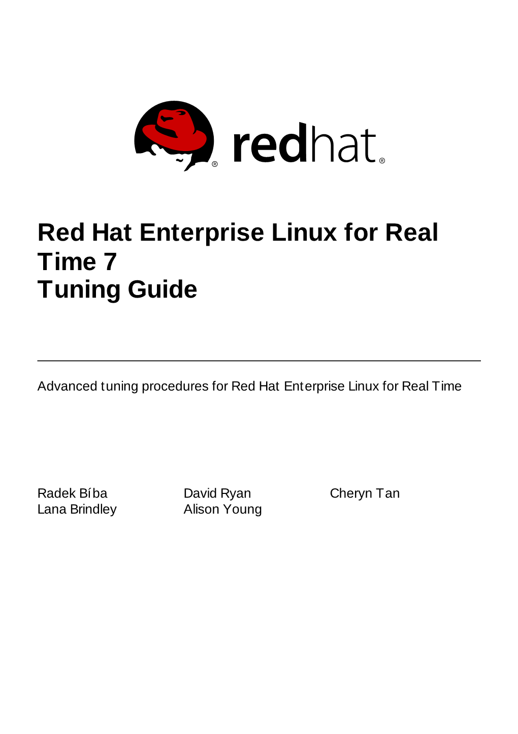 Red Hat Enterprise Linux for Real Time 7 Tuning Guide